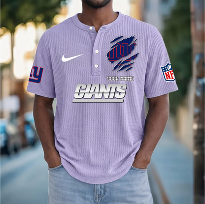 PREMIUM NFL  X  NYG Crew neck button Henry Shirt Limited Editions NDT VHM 230426