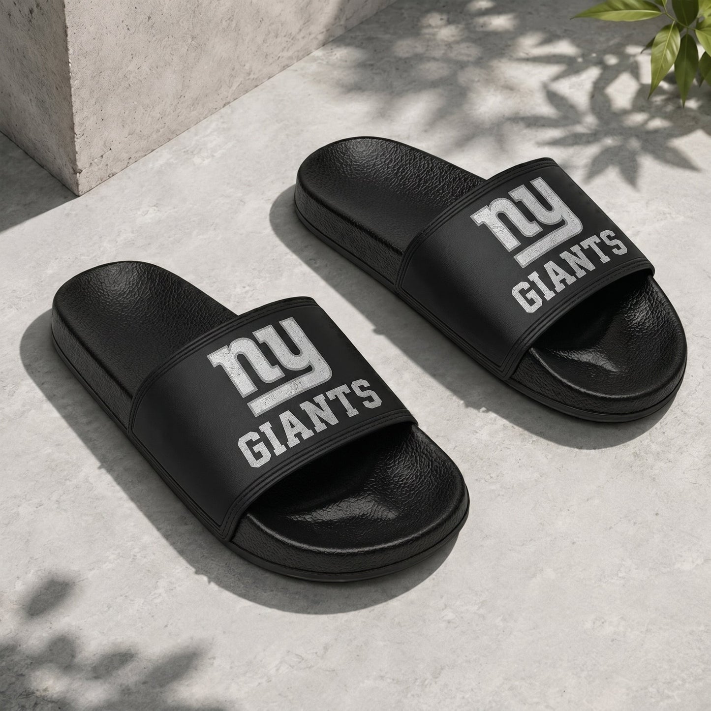 PREMIUM NFL X NYG New Black Slippers All Size Custom Name FOR SUMMER HOLIDAY NDT VHM 160626