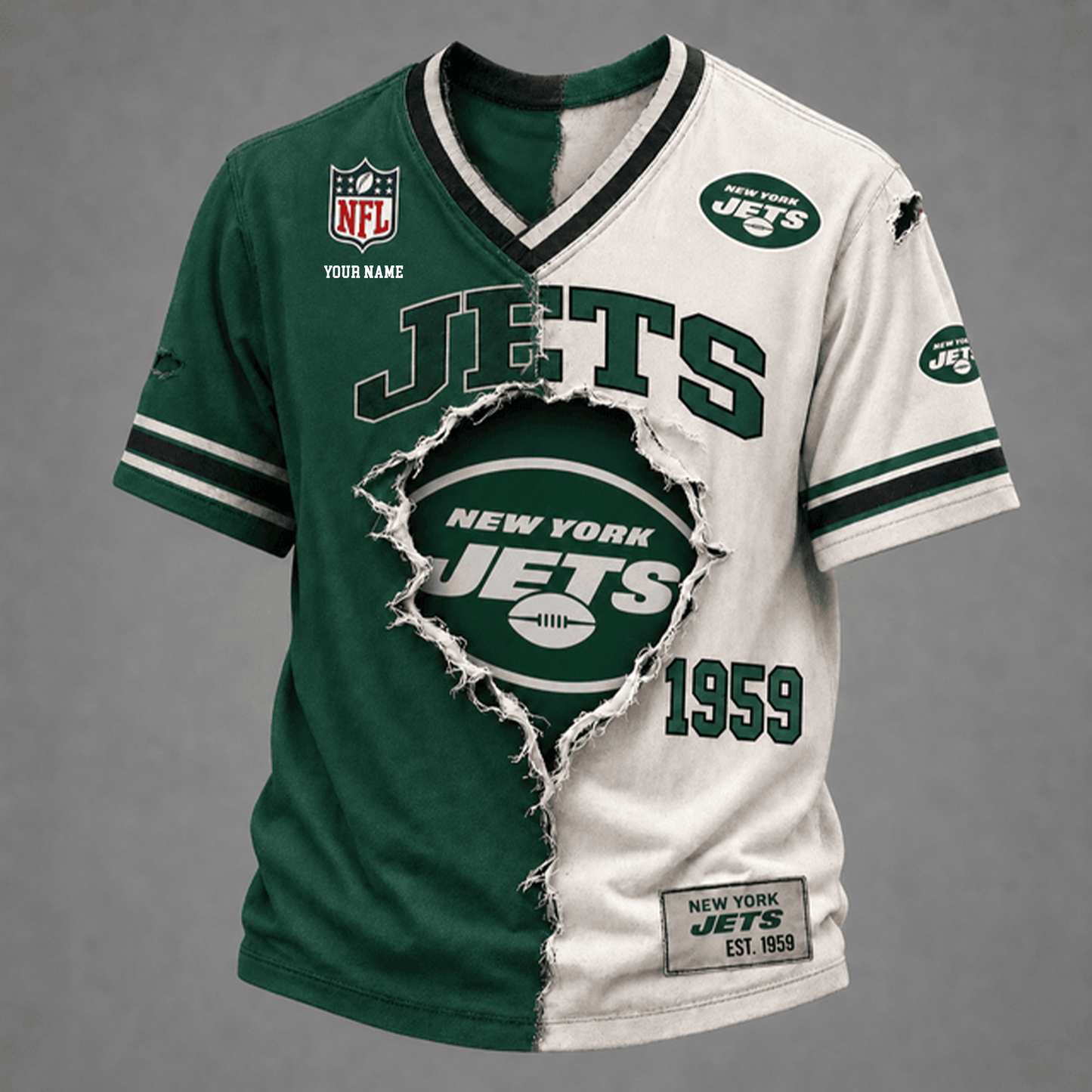 PREMIUM NFL X NYJ GAME DAY  V-Neck T Shirt FOR SUMMER HOLIDAY NDT VHM 050626