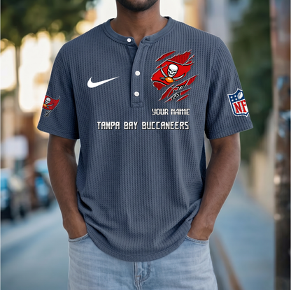 PREMIUM NFL  X  TBB Crew neck button Henry Shirt Limited Editions NDT VHM 230426