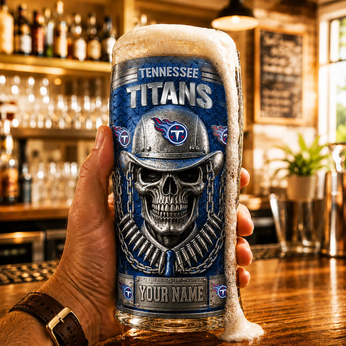PREMIUM NFL X TT Beer Glass Custom Name Gifts For Fan NDT VHM 020626