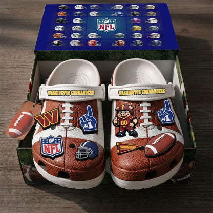 PREMIUM NFL X WAS CLOGS WITH CHARMS NDT NHM
