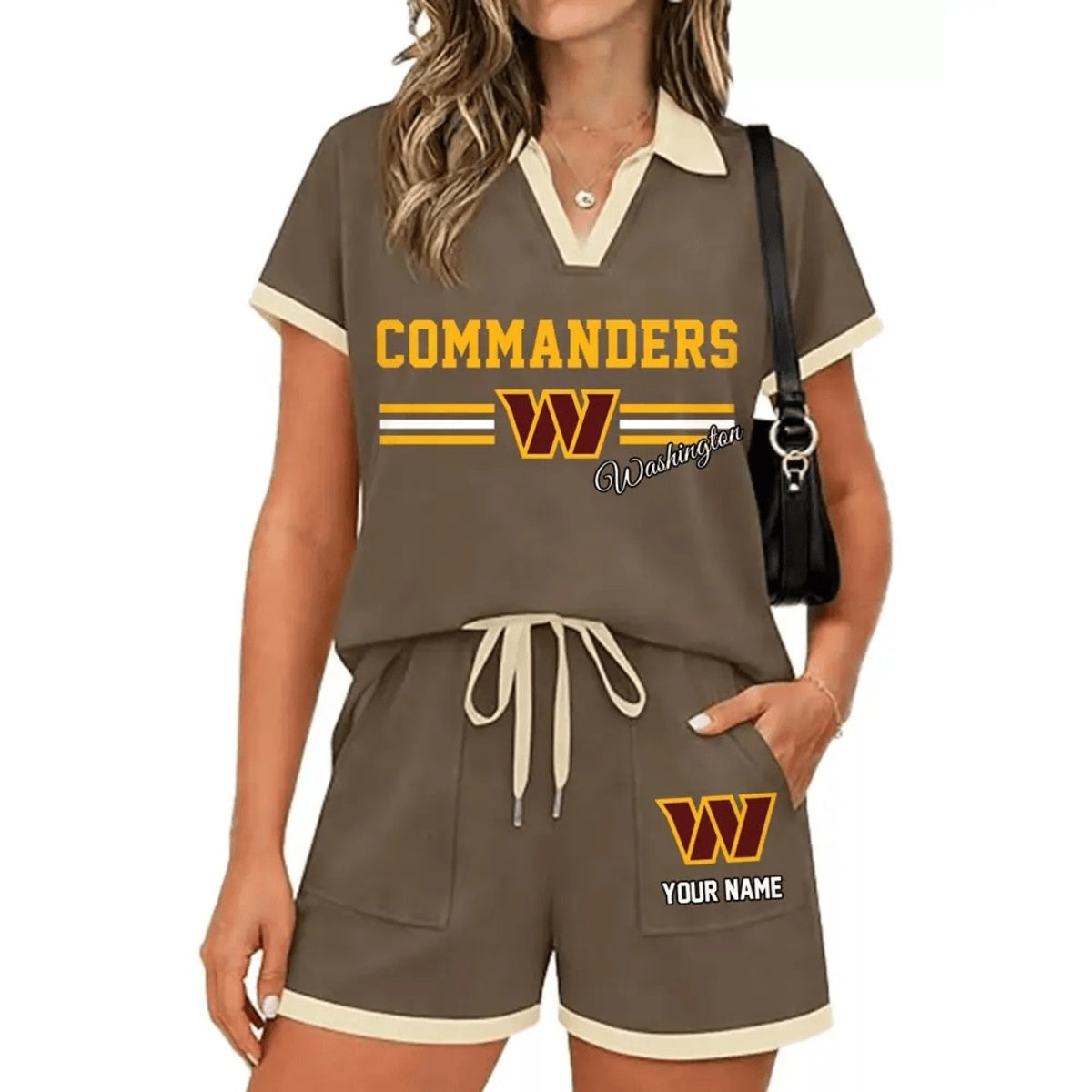 PREMIUM NFL X WAS Retro Athletic Contrast Polo Set FOR SUMMER HOLIDAY NDT NHM 100626