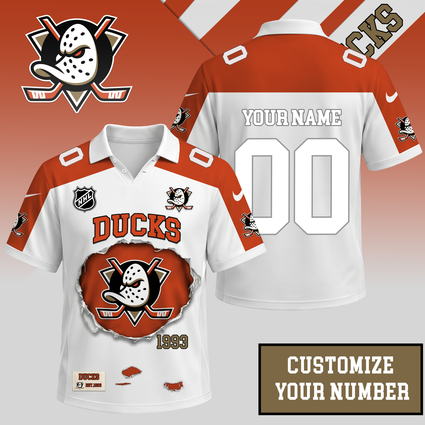 PREMIUM NHL X AD Streetwear Polo Shirt Custom Gifts For Fan NDT VHM 010626