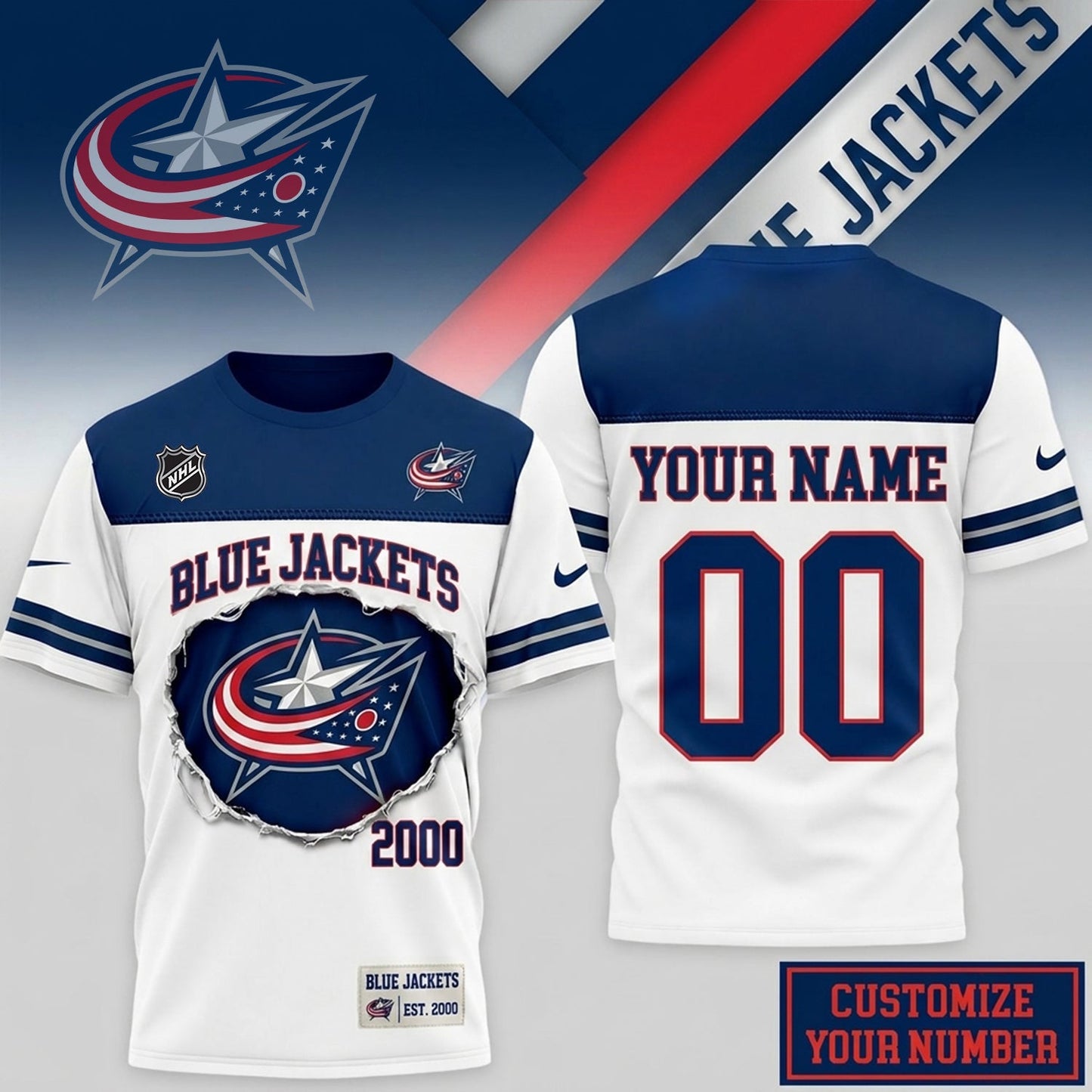 PREMIUM NHL X CBJ BESPOKE CRACK SHIRT LIMITED EDITIONS NDT NHM 300526