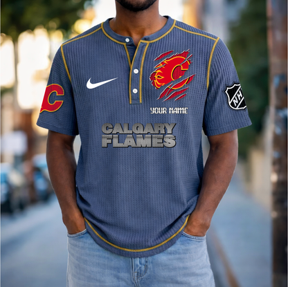 PREMIUM NHL X CF Crew neck button Henry Shirt Limited Editions NDT VHM 20426