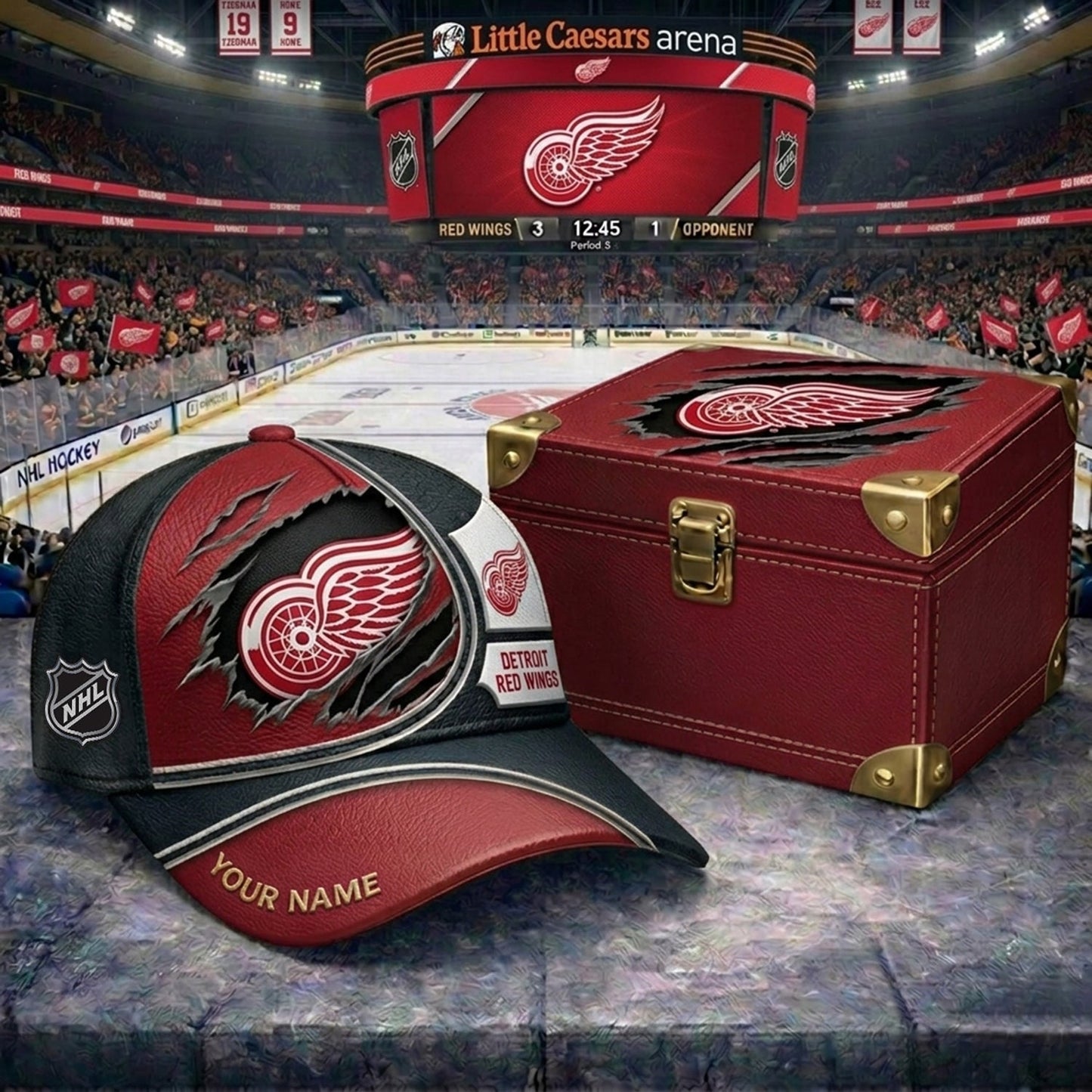PREMIUM NHL X DRW CRACK CUSTOM NAME HAT V300 NDT NHM 150526