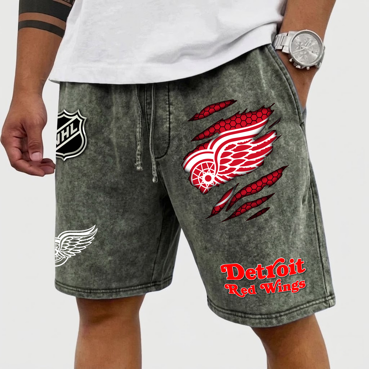 PREMIUM NHL X DRW WASH SHORTS FOR SUMMER HOLIDAY NDT VHM  070426