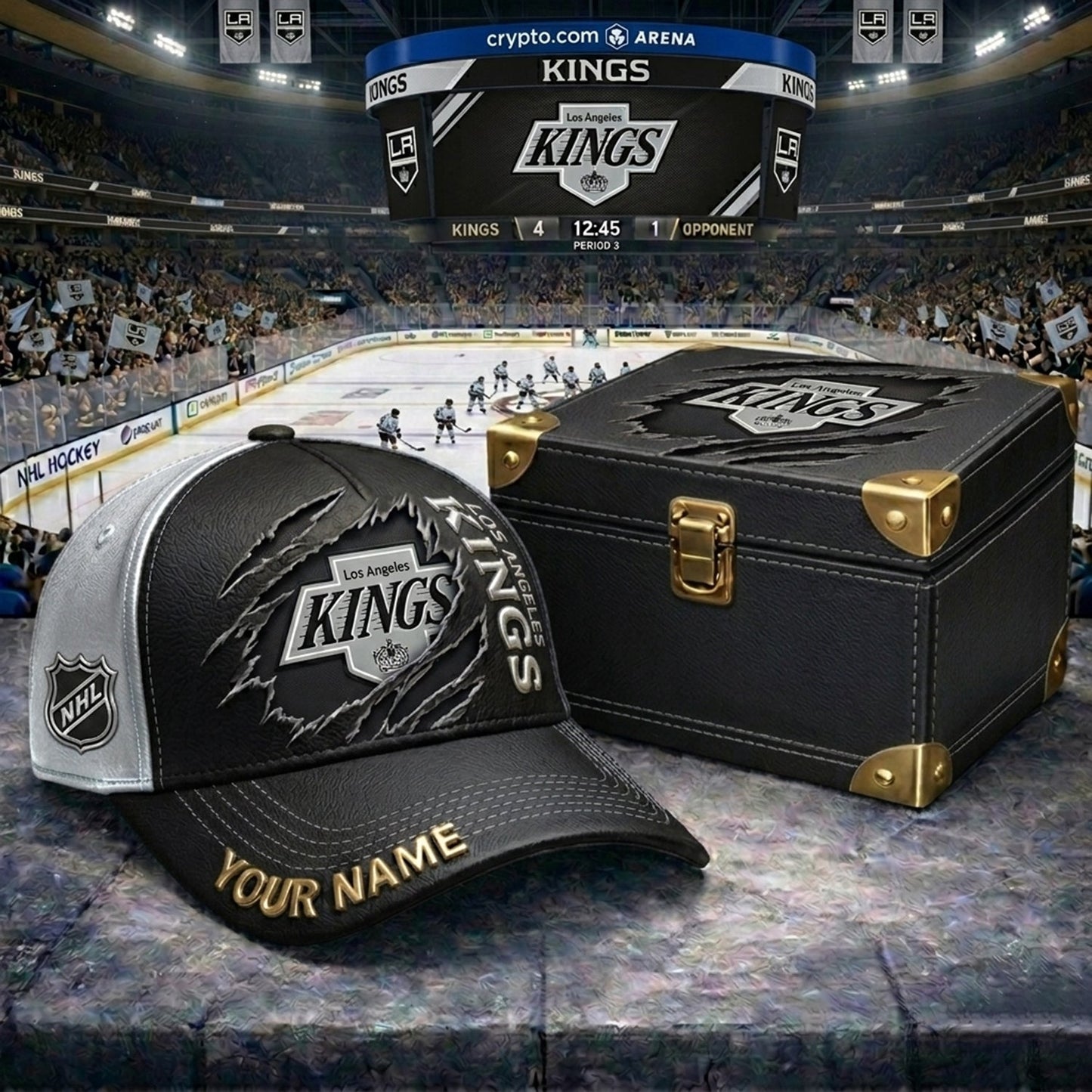 PREMIUM NHL X LAK CRACK CUSTOM NAME HAT NDT NHM 160426