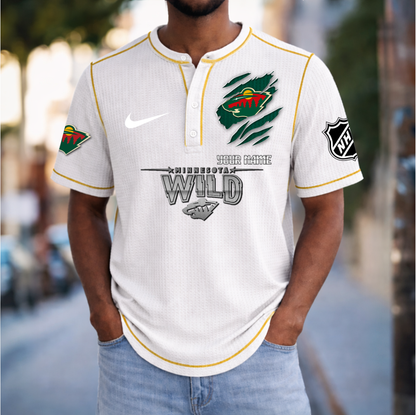 PREMIUM NHL X MW Crew neck button Henry Shirt Limited Editions NDT VHM 20426
