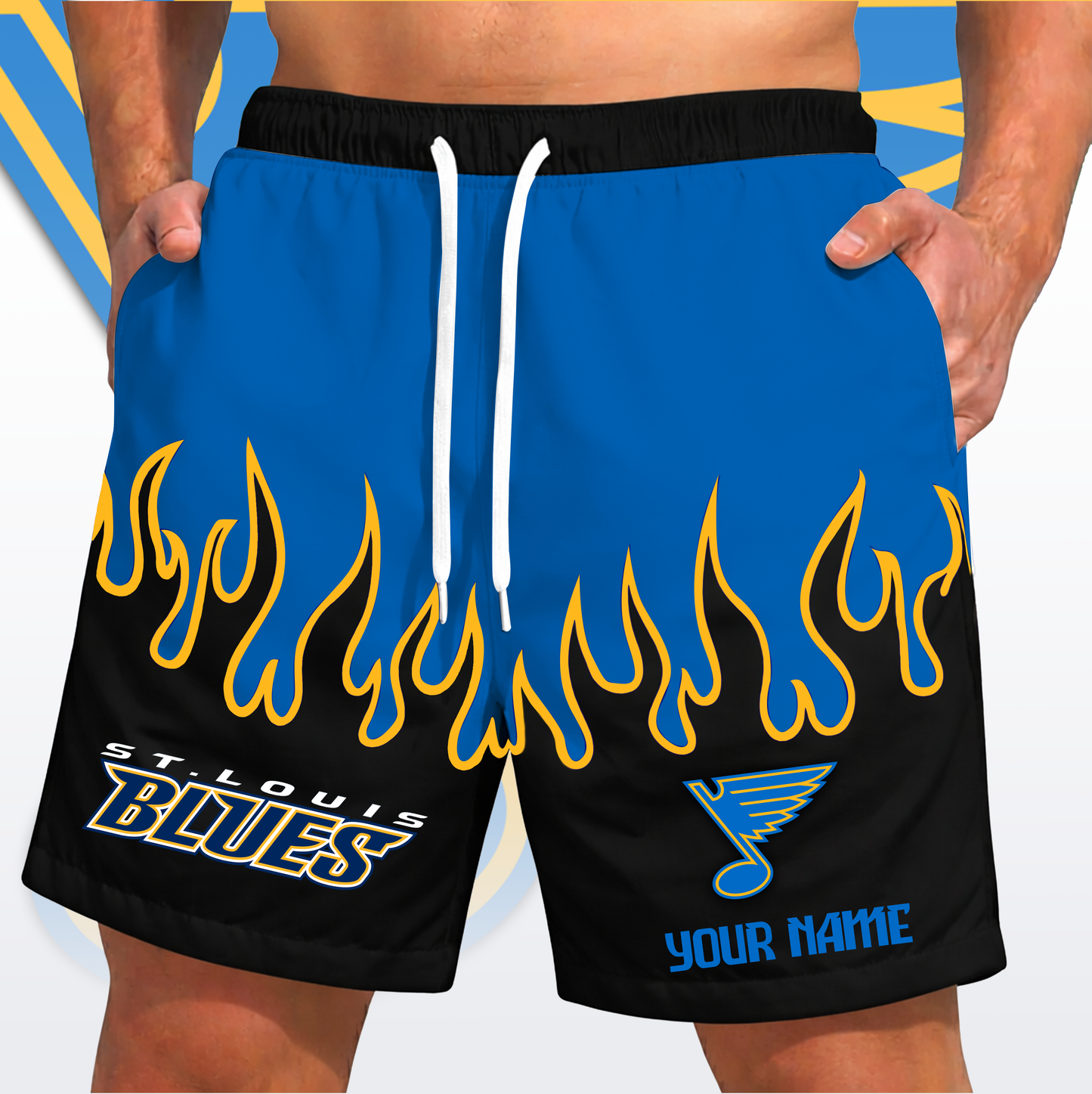 PREMIUM NHL X NB Fire  Flame Short Pants Custom Name Limited Edition NDT VHM 200426