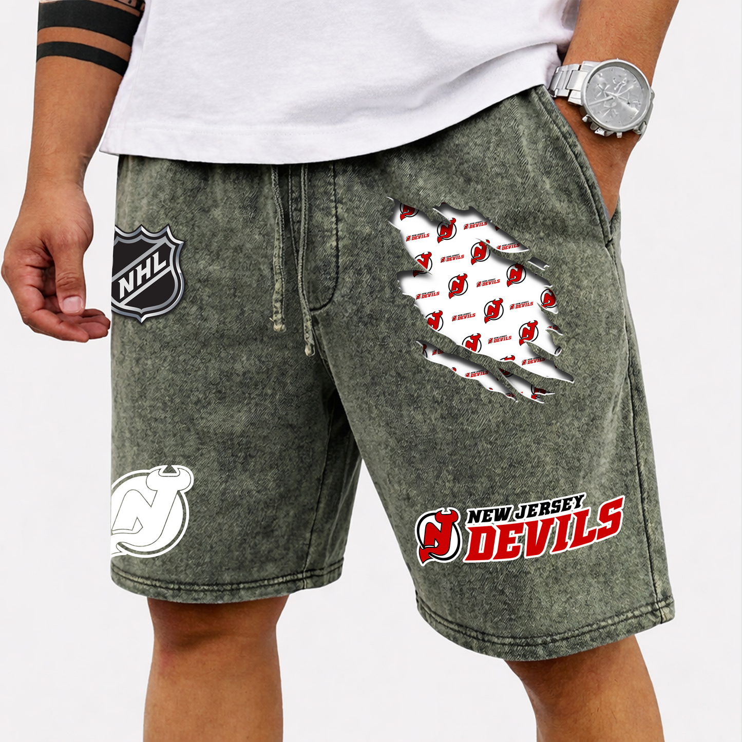 PREMIUM NHL X NJD WASH SHORT FOR SUMMERS HOLIDAY V2 NDT VHM 080426