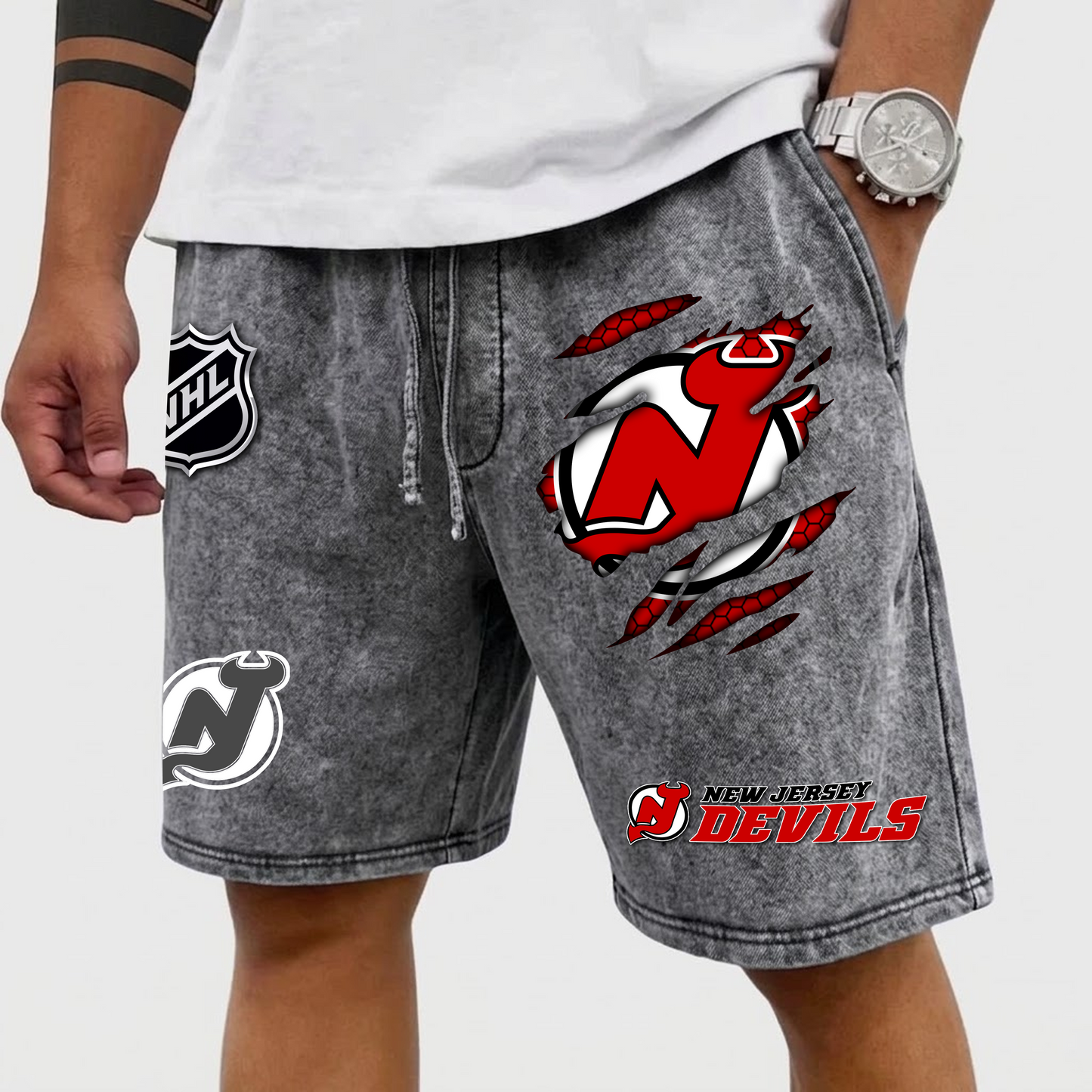 PREMIUM NHL X NJD WASH SHORTS FOR SUMMER HOLIDAY NDT VHM  070426
