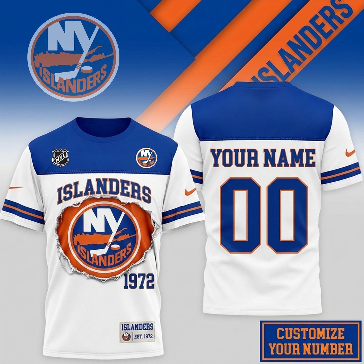 PREMIUM NHL X NYI BESPOKE CRACK SHIRT LIMITED EDITIONS NDT NHM 300526