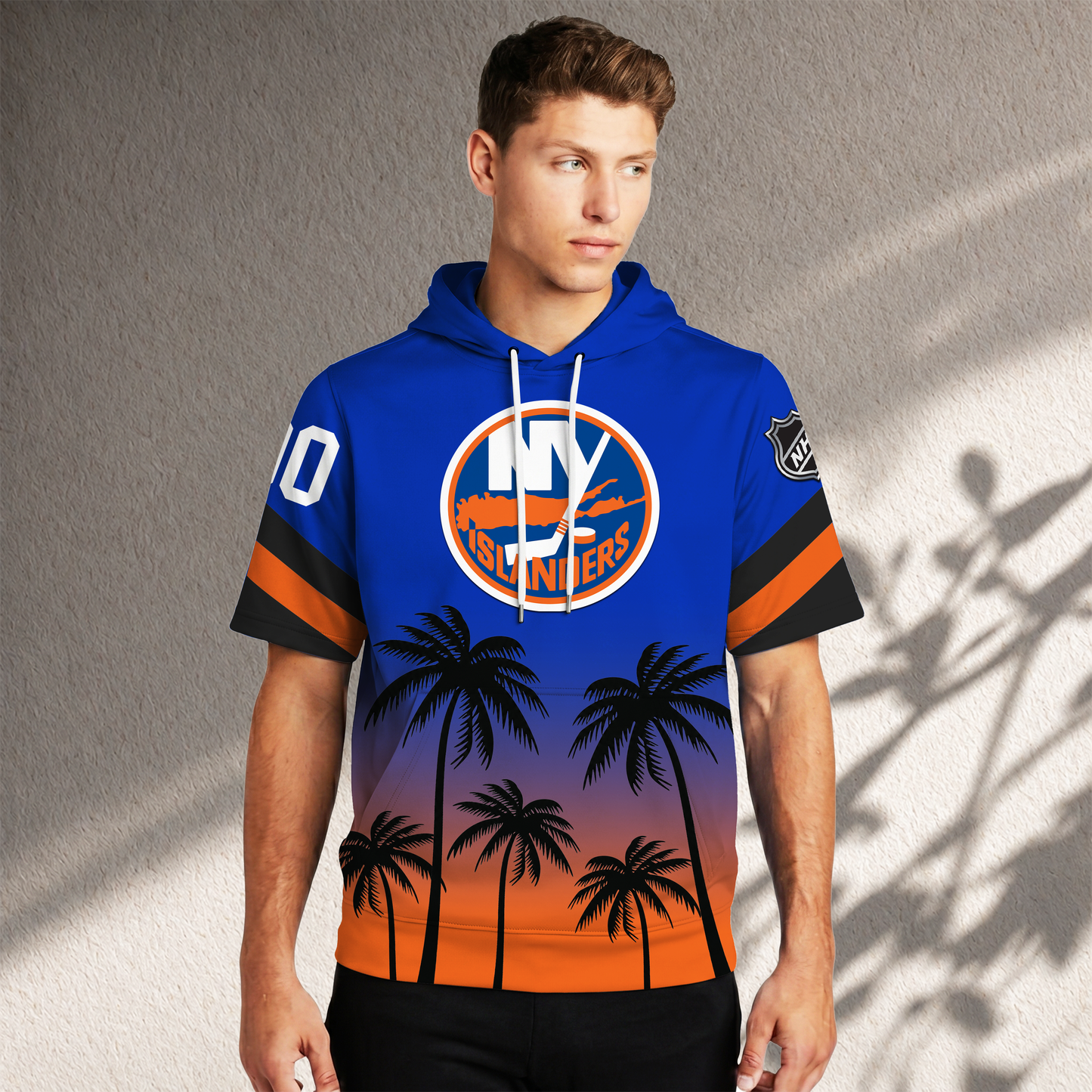 PREMIUM NHL X NYI Short Sleeve Hoodie T-Shirt FOR SUMMER HOLIDAY NDT VHM 160526