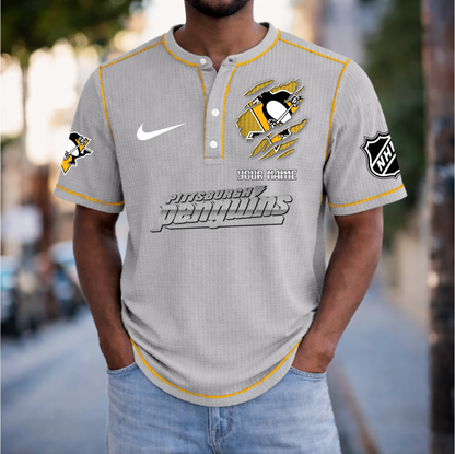 PREMIUM NHL X PP Crew neck button Henry Shirt Limited Editions NDT VHM 20426