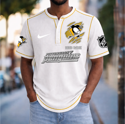 PREMIUM NHL X PP Crew neck button Henry Shirt Limited Editions NDT VHM 20426