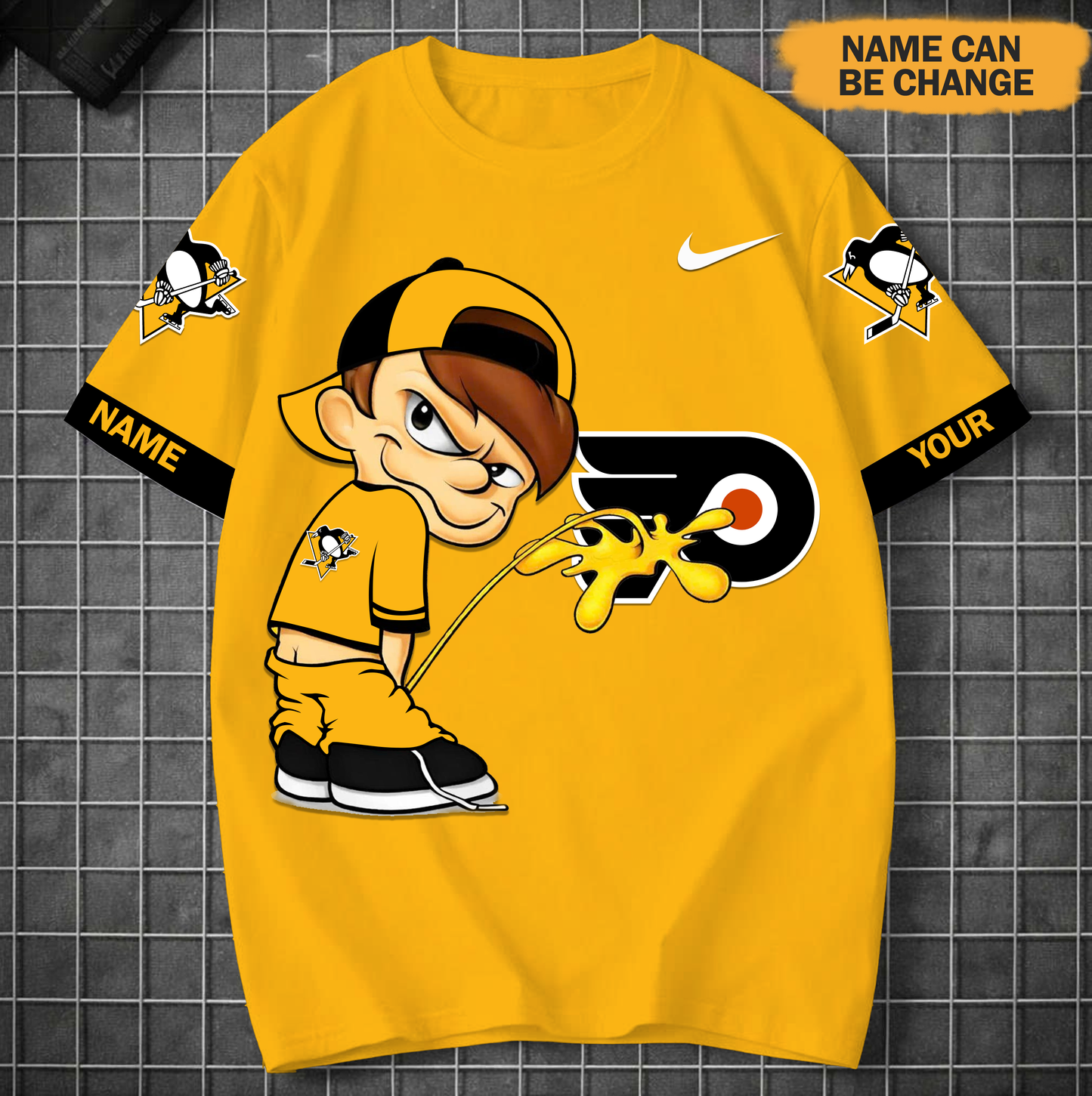 PREMIUM NHL X PP Funny Peeing Boy New Tshirt Custom Name NDT VHM 160426