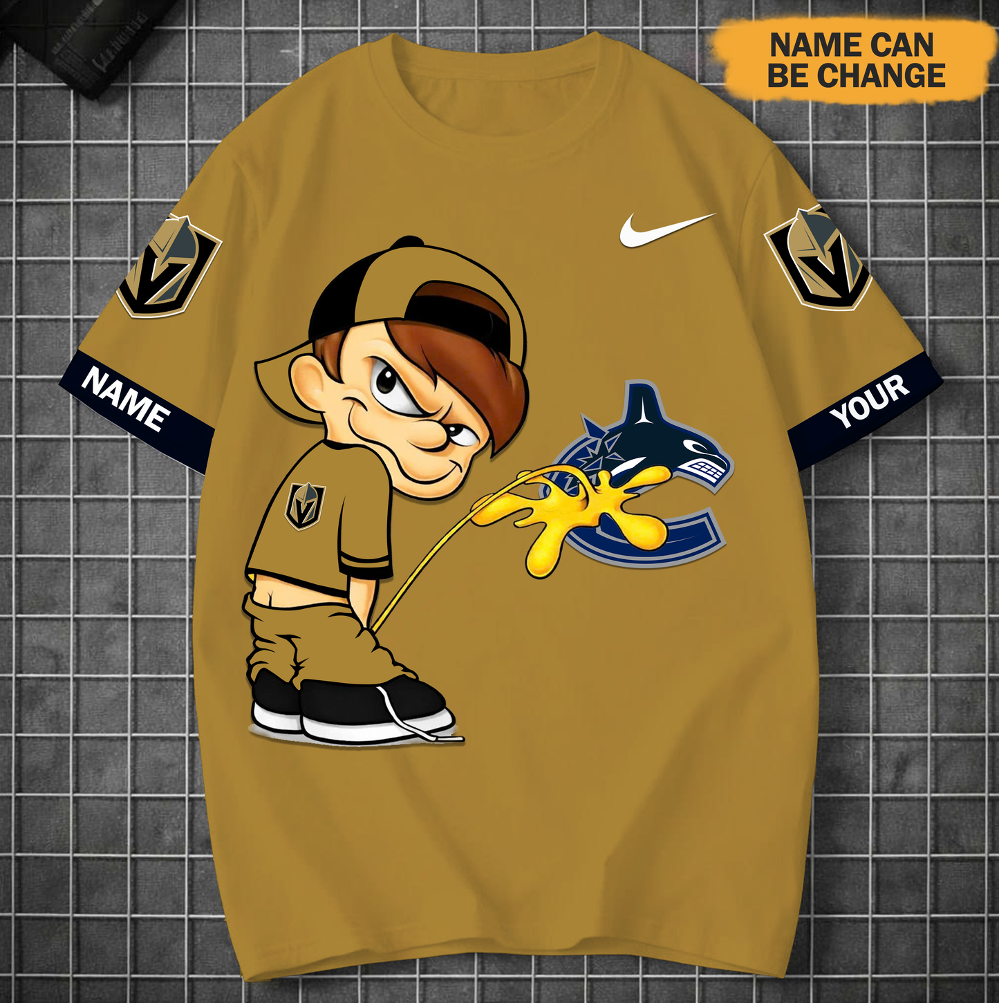 PREMIUM NHL X VGK Funny Peeing Boy New Tshirt Custom Name NDT VHM 160426