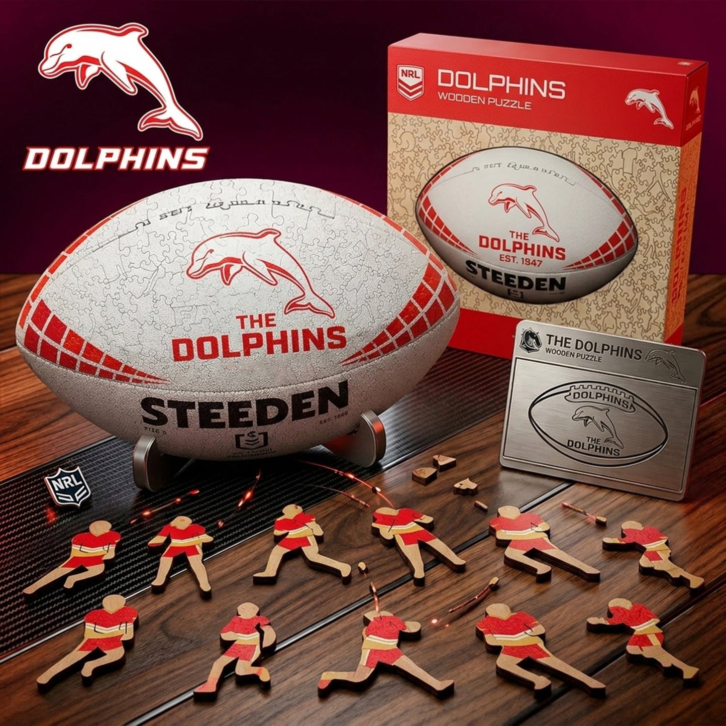 PREMIUM NRL X DOL 3D Wooden Puzzle Gift For Fan Limited Editions NDT NHM 030626