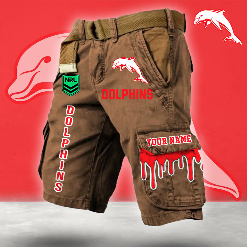 PREMIUM NRL X DOL Cargo Shorts Custom Name Limited Edition NDT LVH