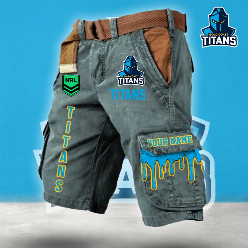 PREMIUM NRL X GCT Cargo Shorts Custom Name Limited Edition NDT LVH
