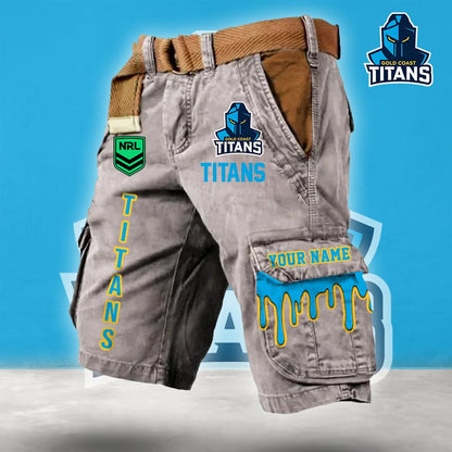PREMIUM NRL X GCT Cargo Shorts Custom Name Limited Edition NDT LVH