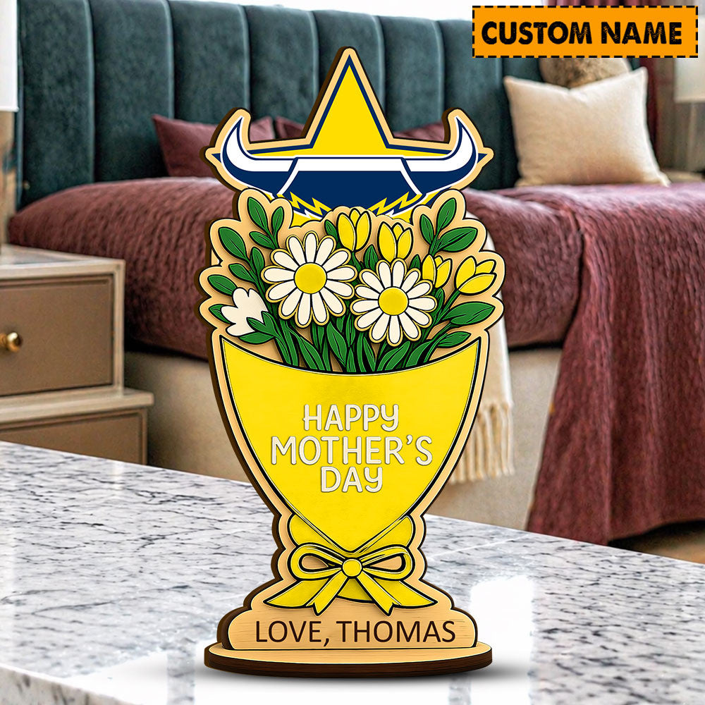 PREMIUM NRL X NQC Custom Name Happy Mother's Day Wooden Plaque Gifts For Fan NDT LVH 180426