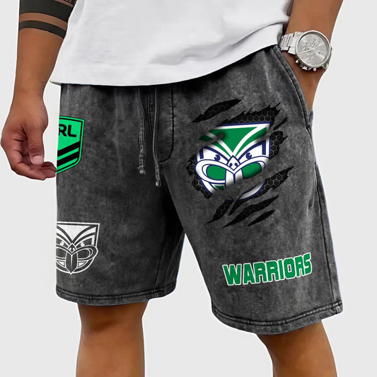 PREMIUM NRL X NZW Wash Shorts FOR SUMMER HOLIDAY NDT NHM 030426