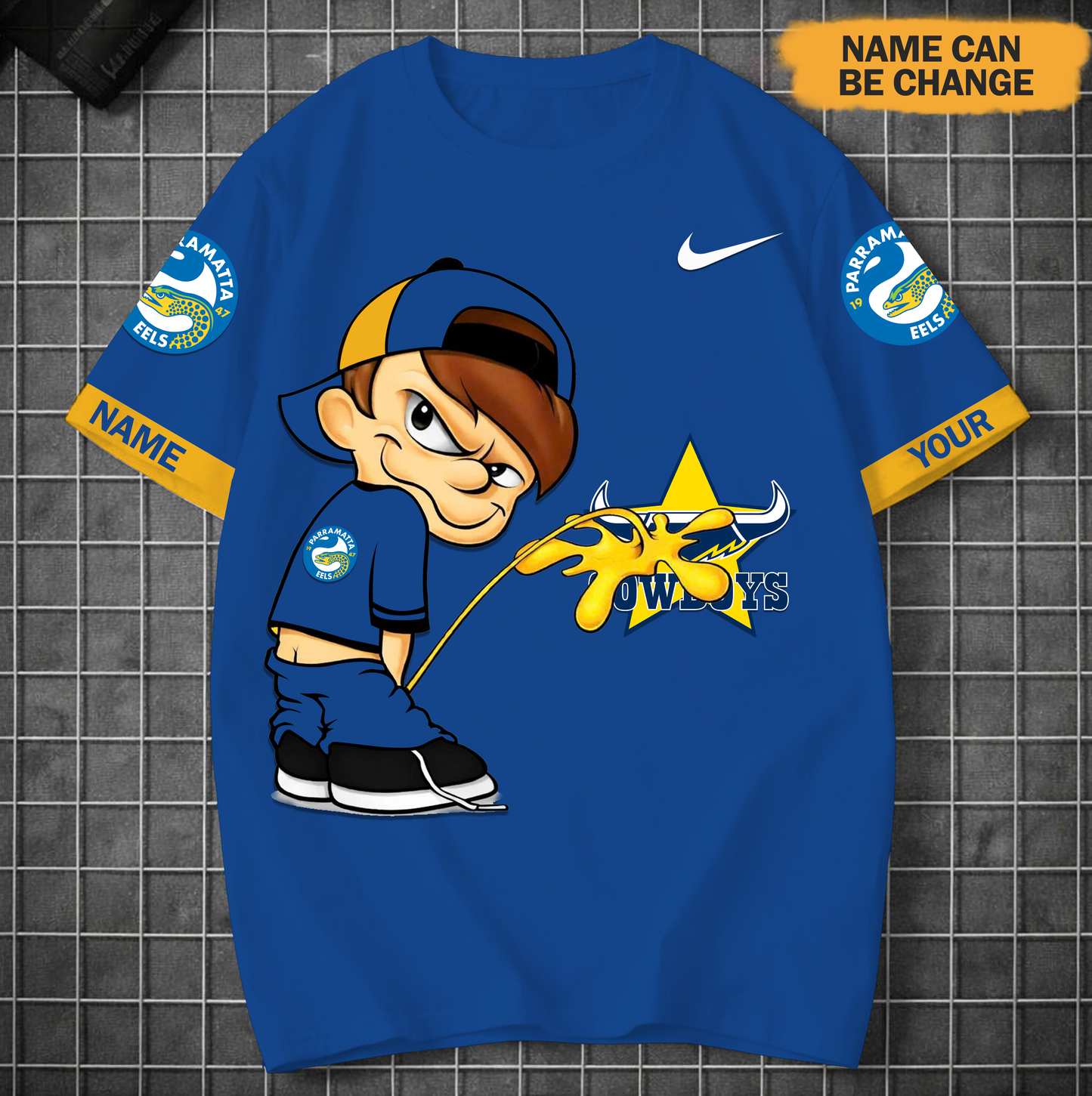 PREMIUM NRL X PE Funny Peeing Boy New Tshirt Custom Name NDT VHM 160426