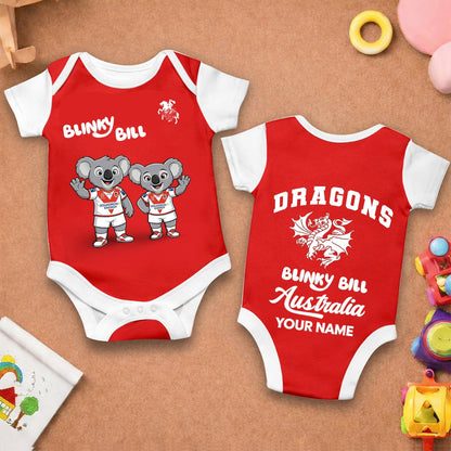 PREMIUM NRL X SID BLINKY BILL Baby Romper Custom Name For Kids NDT LVH 130426 1