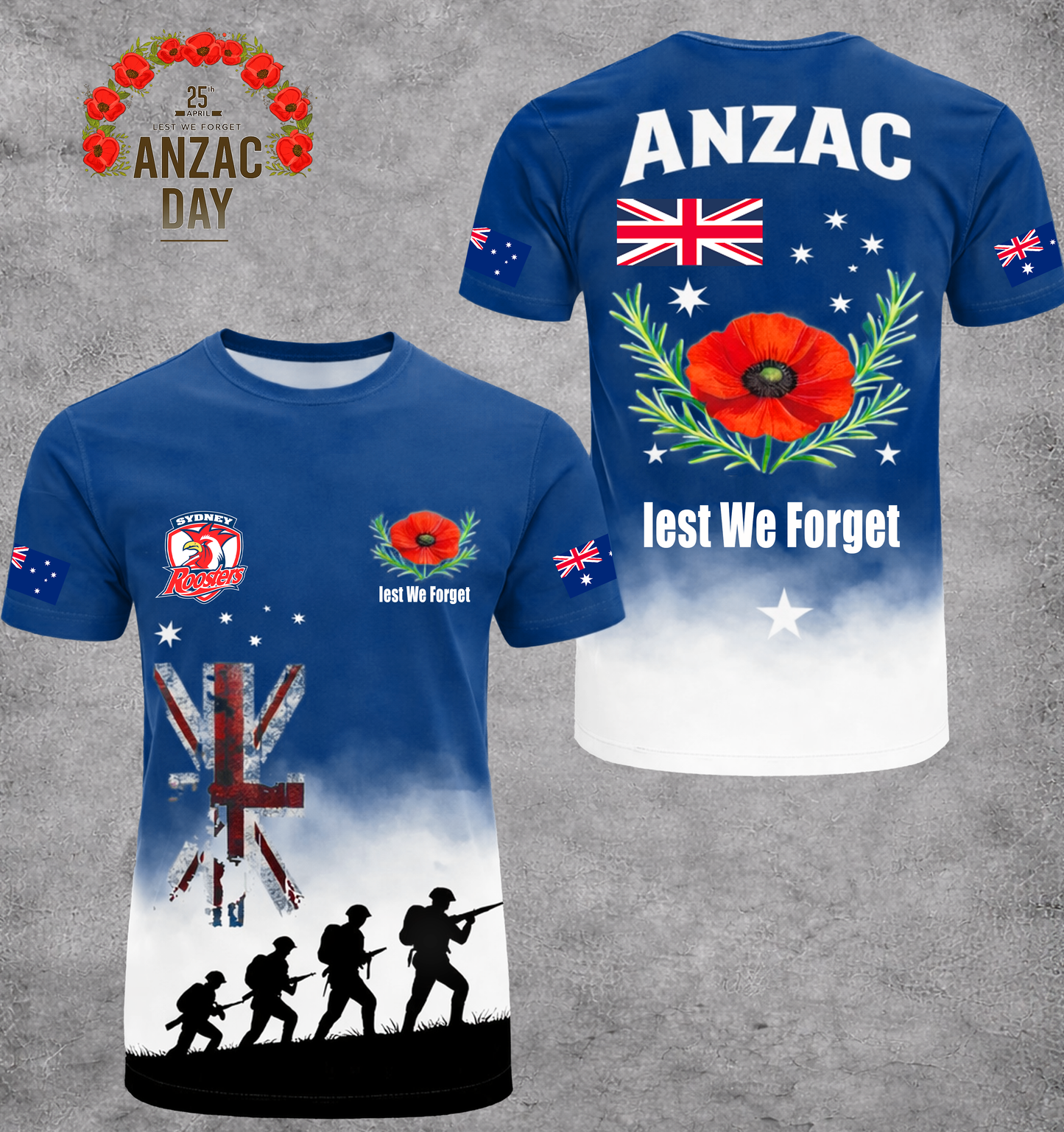 PREMIUM NRL X SR ANZAC DAY SHIRT LIMITED EDITION NDT VHM