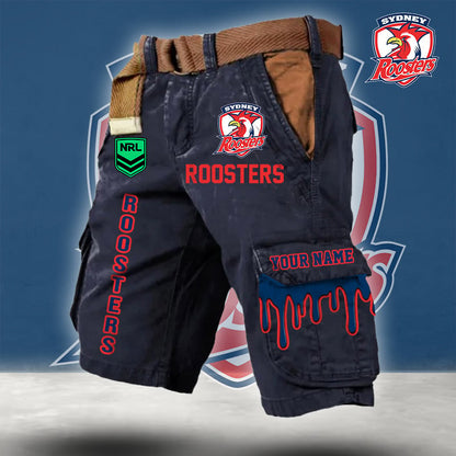 PREMIUM NRL X SR Cargo Shorts Custom Name Limited Edition NDT LVH