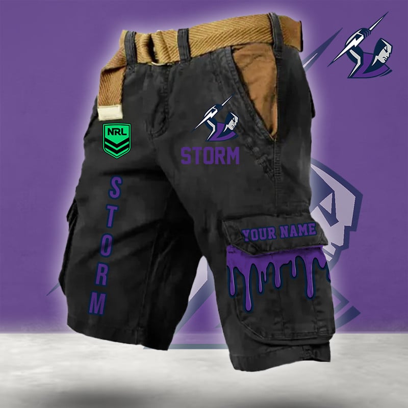 PREMIUM NRL X ST Cargo Shorts Custom Name Limited Edition NDT LVH