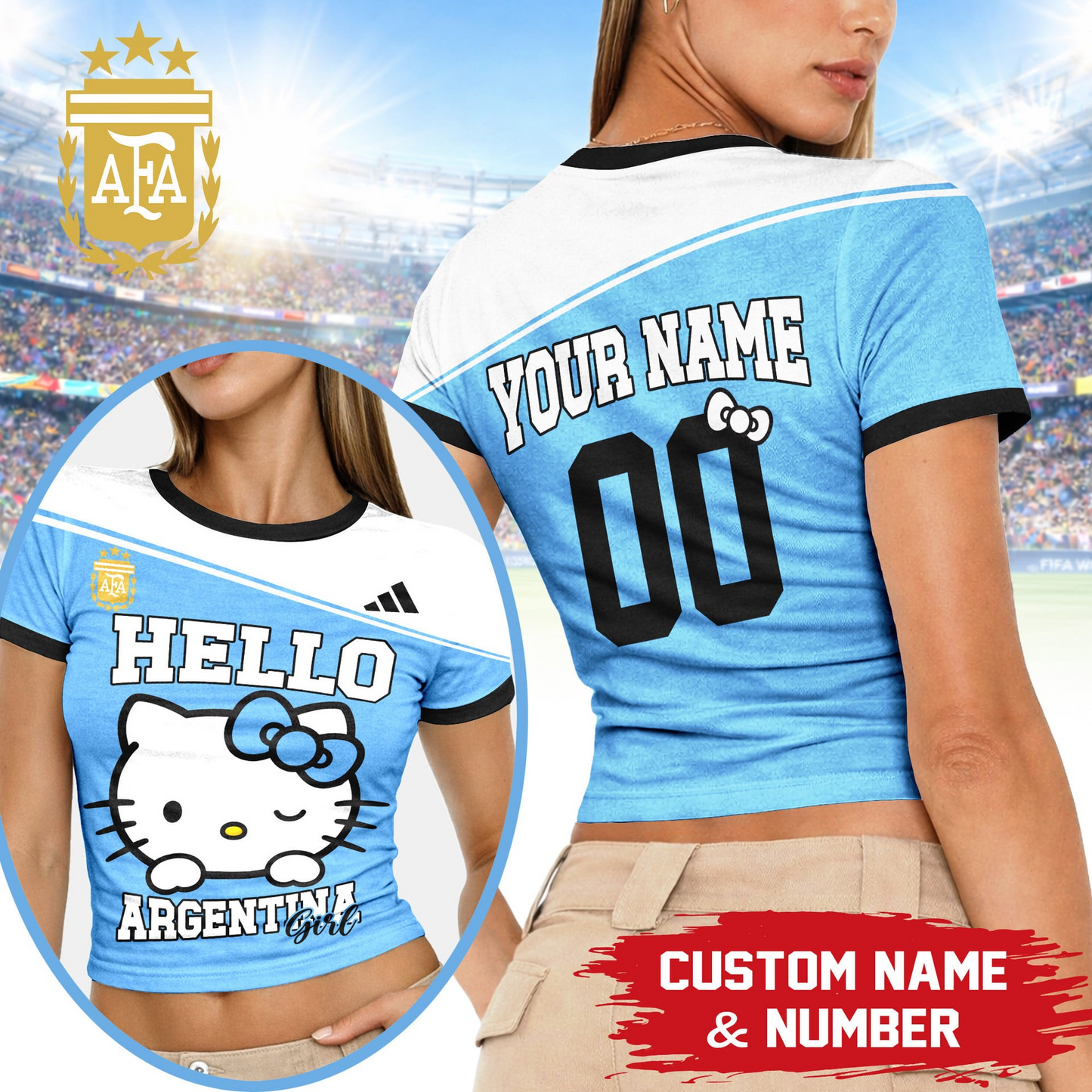 PREMIUM  WC26 X ARG Play Cute 3D Baby Tee NDT VHM 190526