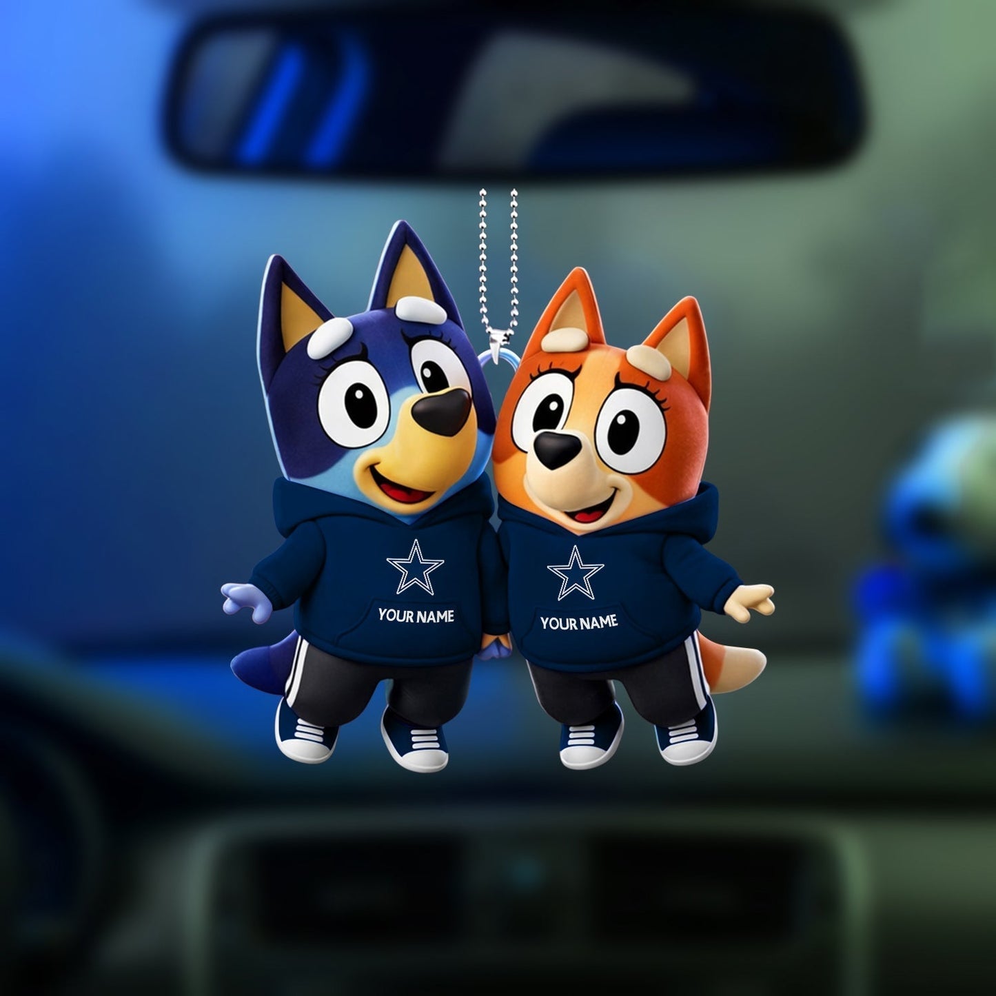 PREMIUM DAL X Bluey & Bingo Car Ornament NDT NHM 040326