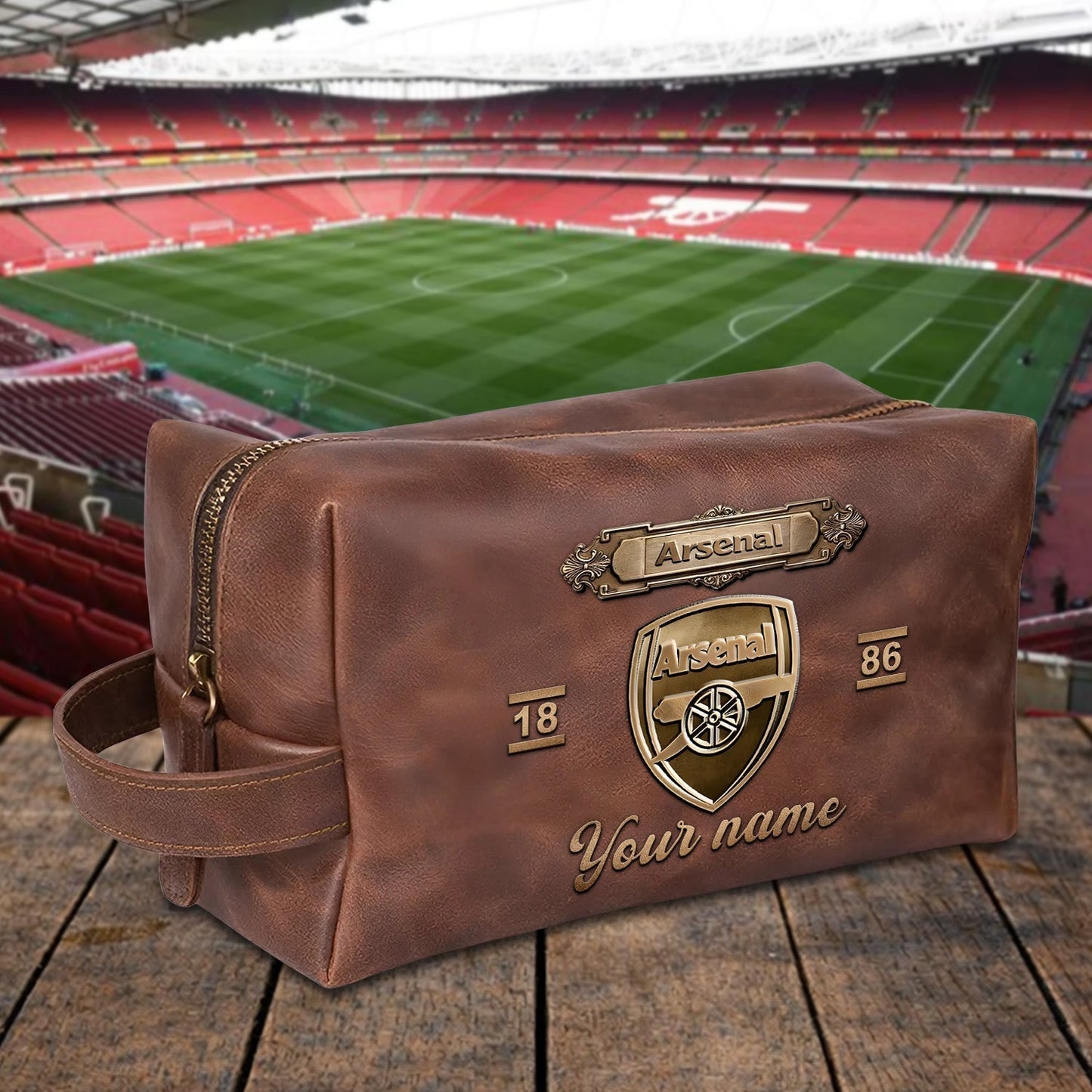 PREMIUM ?‹¨«‹¨«??‹¨«‹¨«‹¨«?‹¨«‹¨«? X ARS 3D EMBOSSED LEATHER TOILETRY BAG Limited Edition NDT NHM 020326