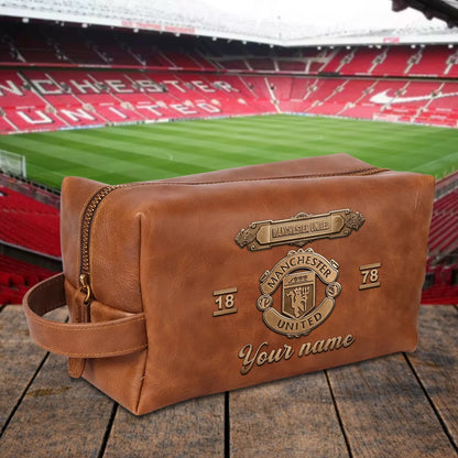 PREMIUM ?‹¨«‹¨«??‹¨«‹¨«‹¨«?‹¨«‹¨«? X MU 3D EMBOSSED LEATHER TOILETRY BAG Limited Edition NDT NHM 020326