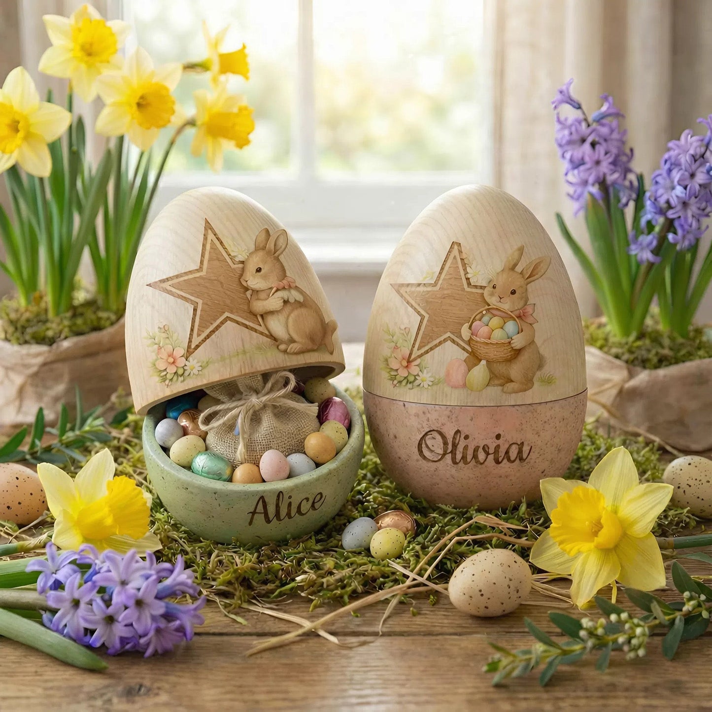 PREMIUM ?‹¨«????‹¨«???‹¨«?? X DAL Personalized Hollow Wooden Easter Egg NDT NHM 270226