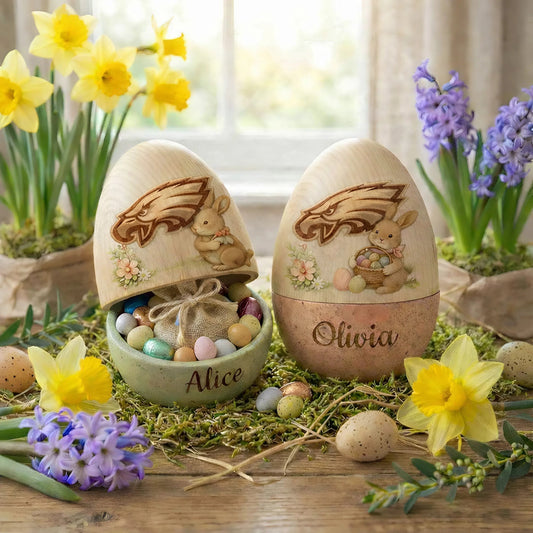 PREMIUM ?‹¨«????‹¨«???‹¨«?? X PHI  Personalized Hollow Wooden Easter Egg NDT NHM 270226