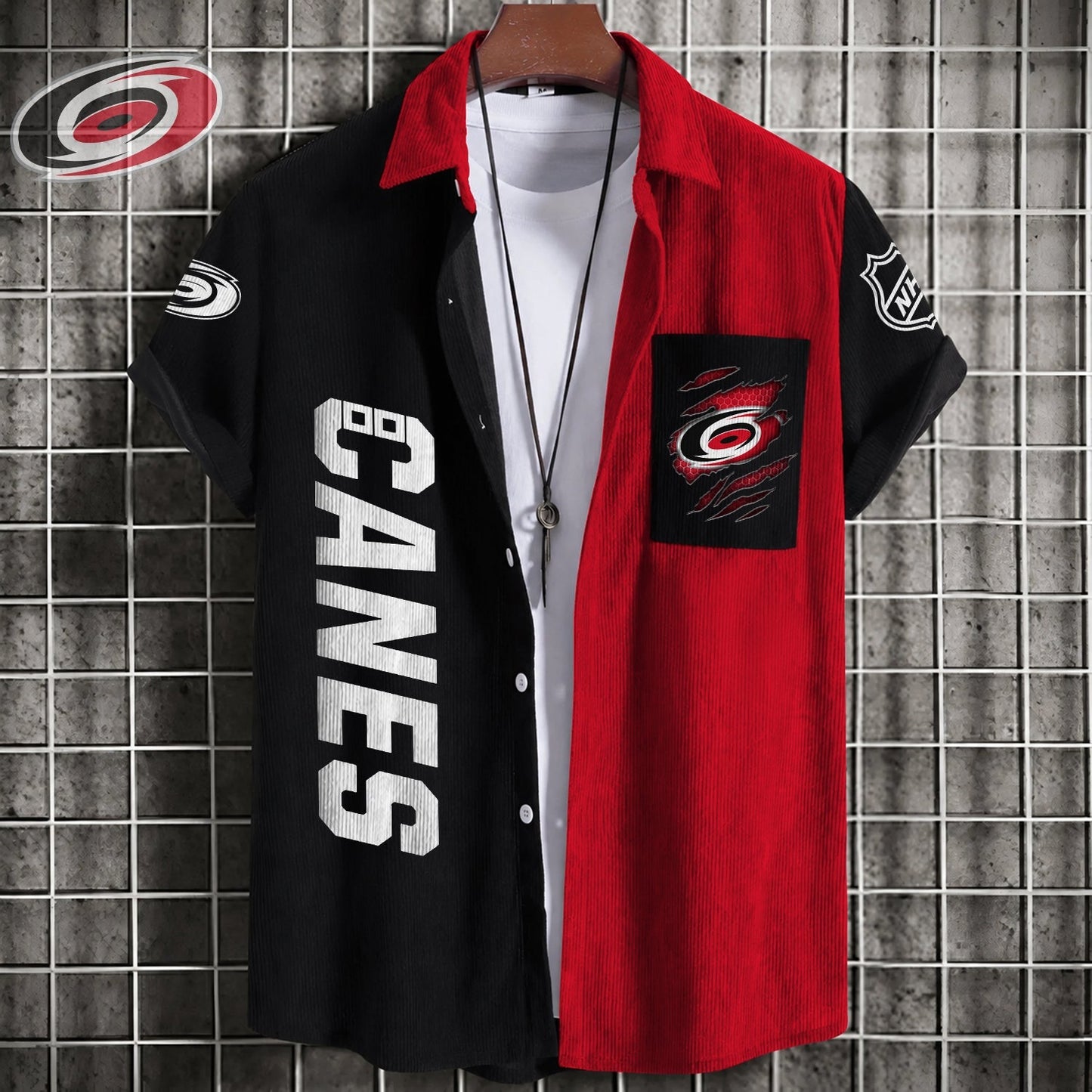 PREMIUM NHL X CH Patchwork Lapel Striped Shirts Limited Editions NDT NHM 240526
