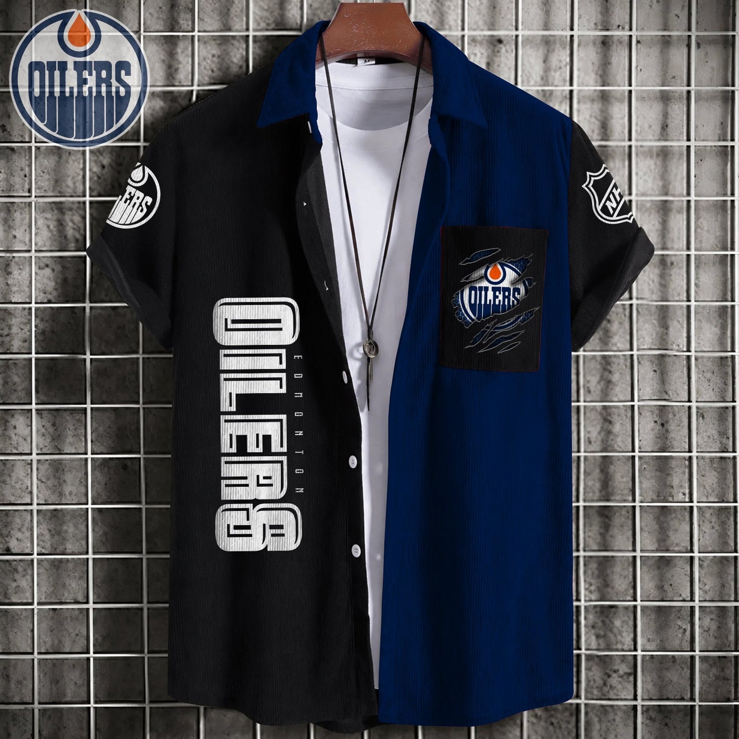 PREMIUM NHL X EO Patchwork Lapel Striped Shirts Limited Editions NDT NHM 240526