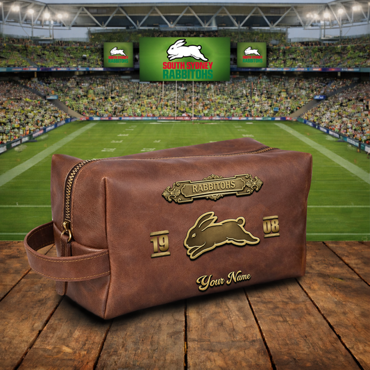 PREMIUM NRL  X SSR 3D EMBOSSED LEATHER TOILETRY BAG Limited Edition NDT VHM