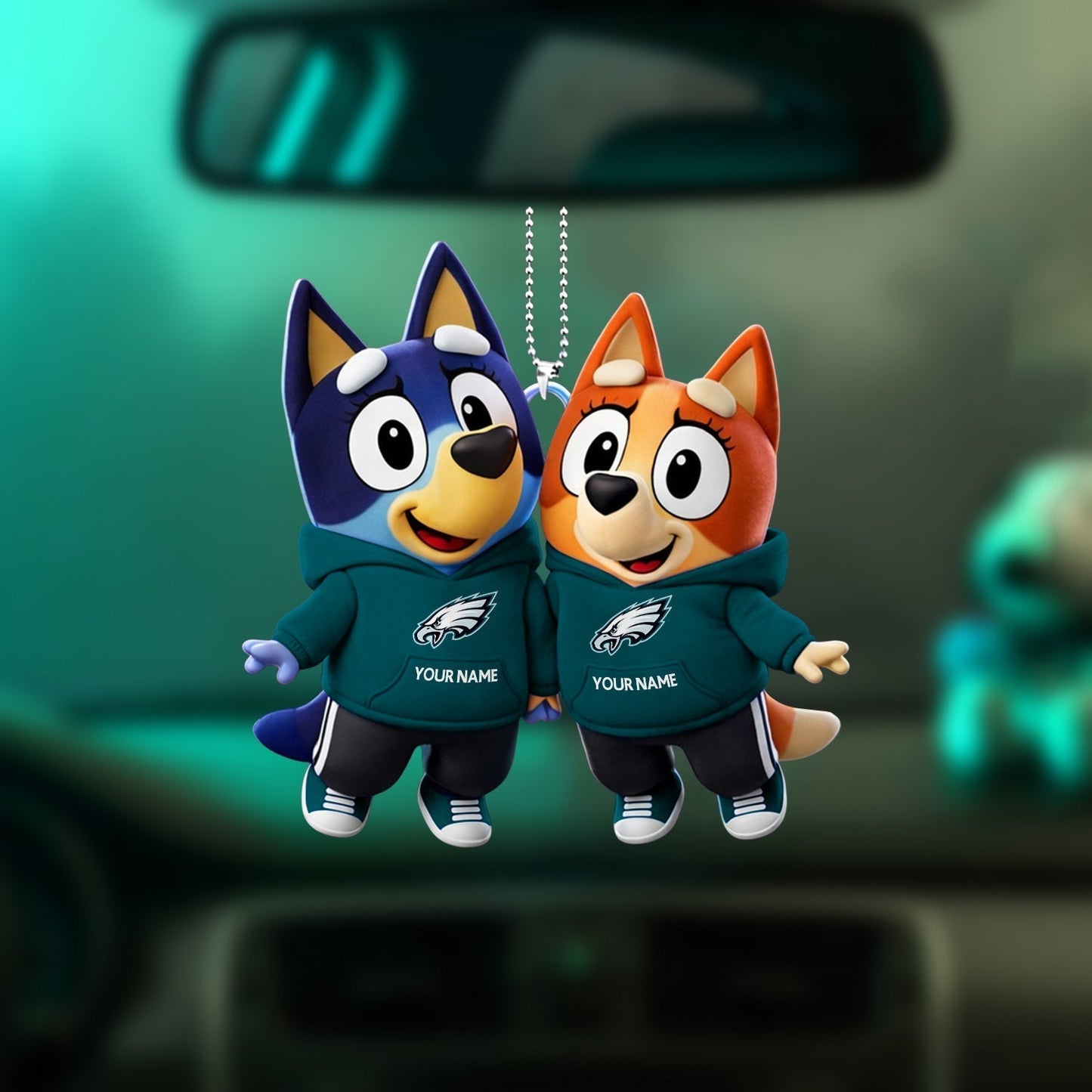 PREMIUM PHI X Bluey & Bingo Car Ornament NDT NHM 040326