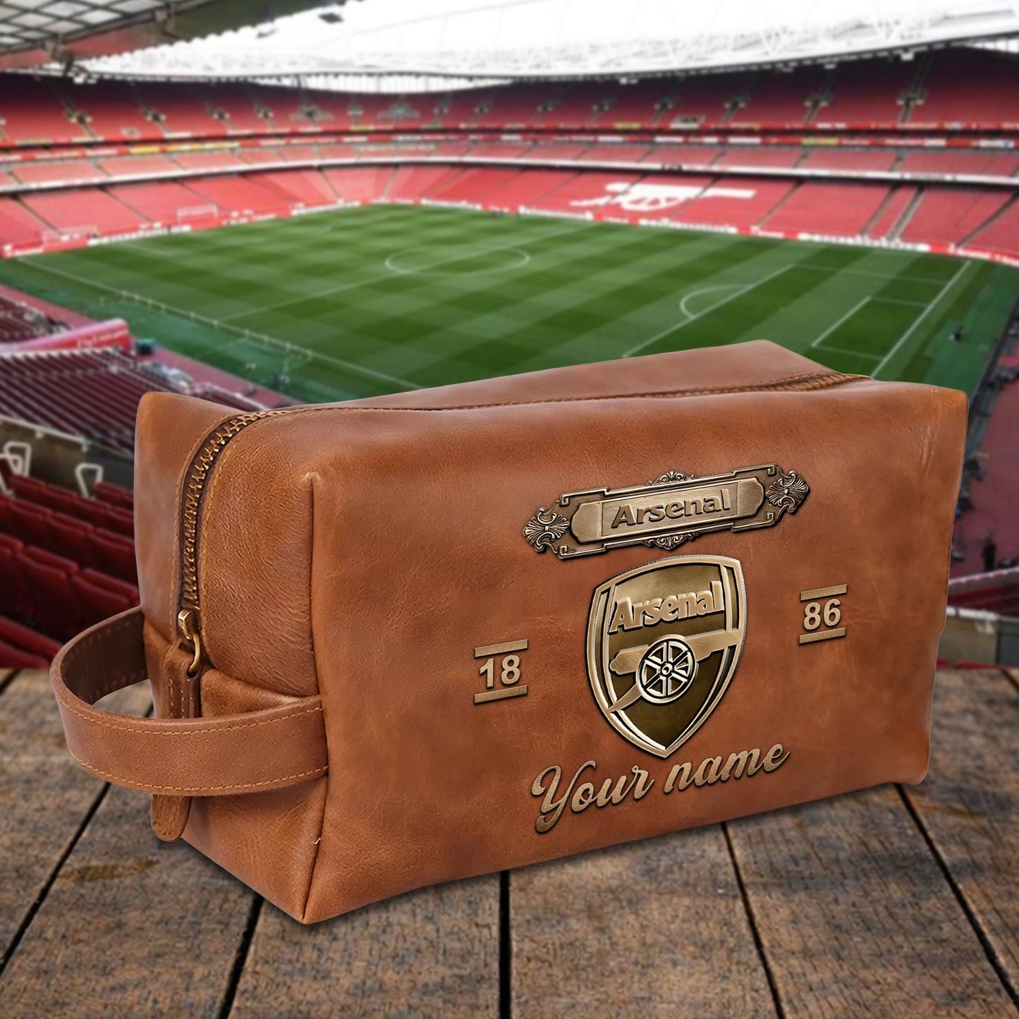 PREMIUM ?‹¨«‹¨«??‹¨«‹¨«‹¨«?‹¨«‹¨«? X ARS 3D EMBOSSED LEATHER TOILETRY BAG Limited Edition NDT NHM 020326