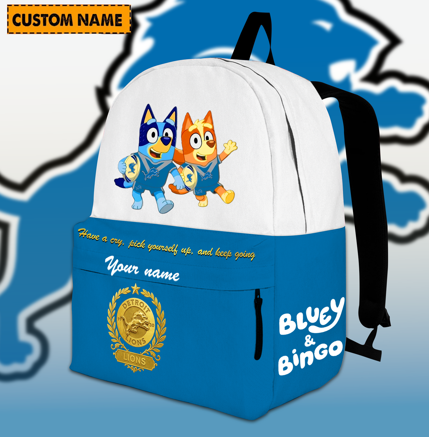 PREMIUM NFL X DET Schoolbag  Bluey & Bingo  Personalized Gifts For Son Limited Edition NDT VHM 050326
