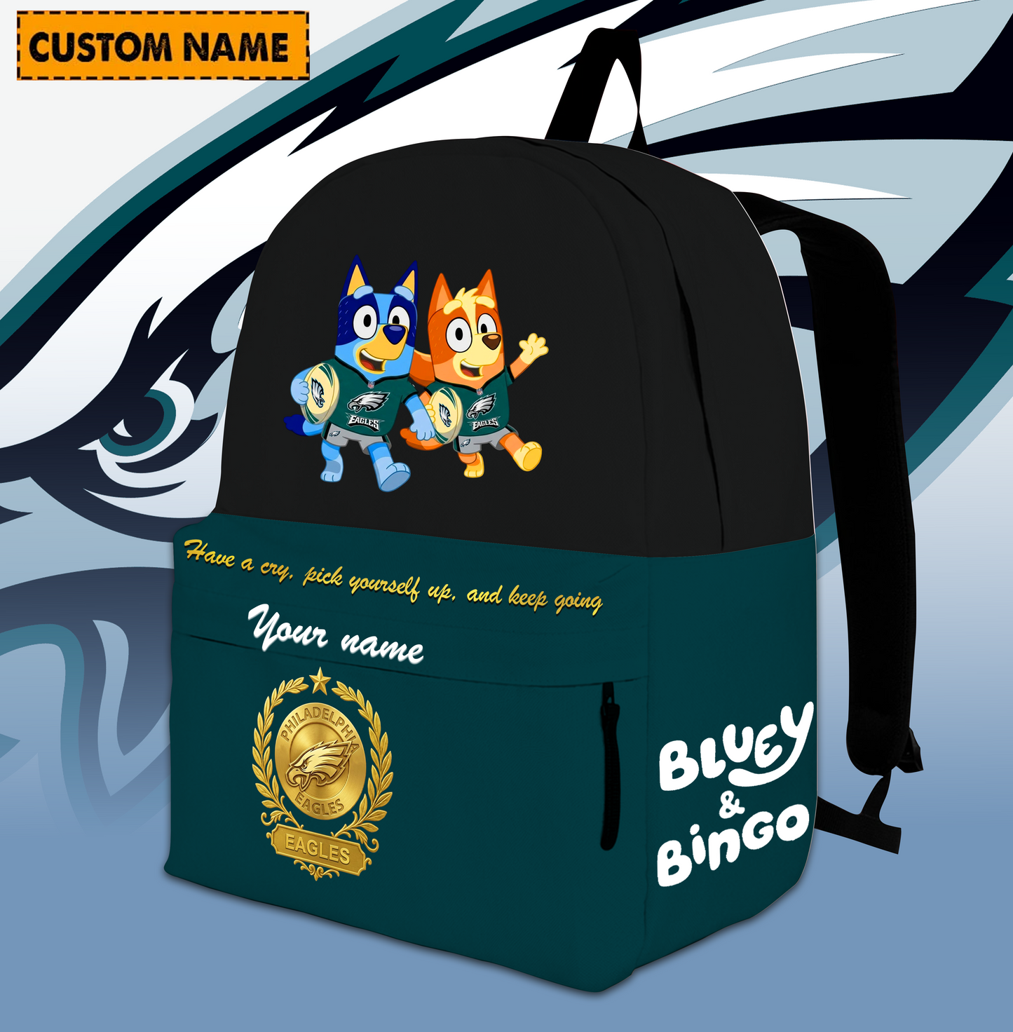 PREMIUM NFL X PHI Schoolbag  Bluey & Bingo  Personalized Gifts For Son Limited Edition NDT VHM 050326