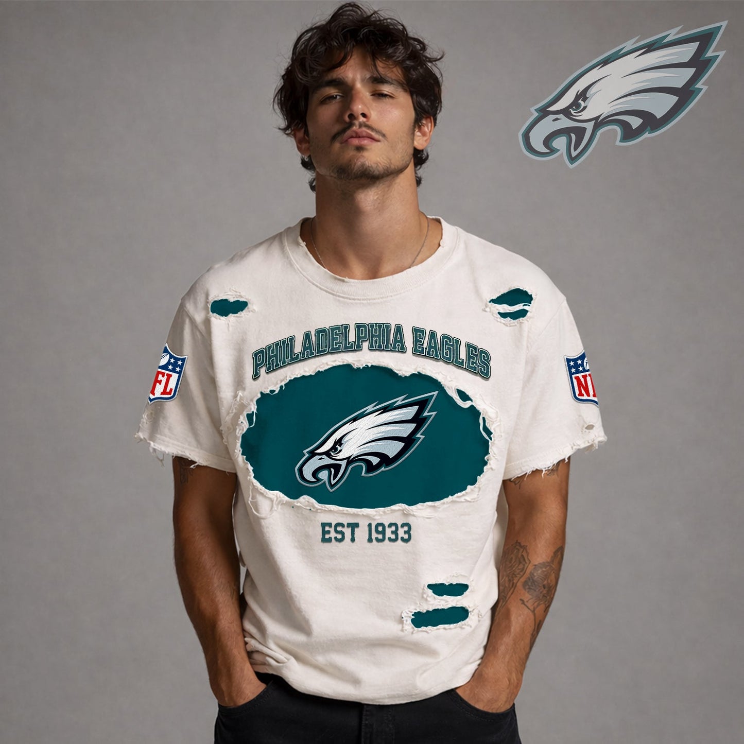 PREMIUM NFL X PHI RETRO VINTAGE SHIRT LIMITED EDITION NDT NHM 0604026