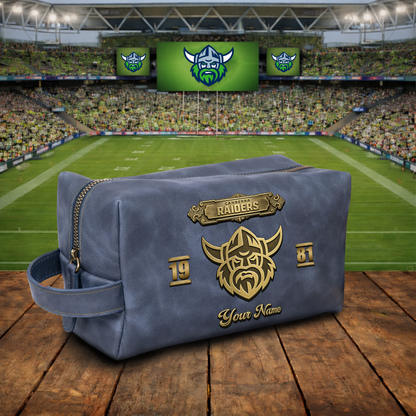 PREMIUM NRL  X CR 3D EMBOSSED LEATHER TOILETRY BAG Limited Edition NDT VHM