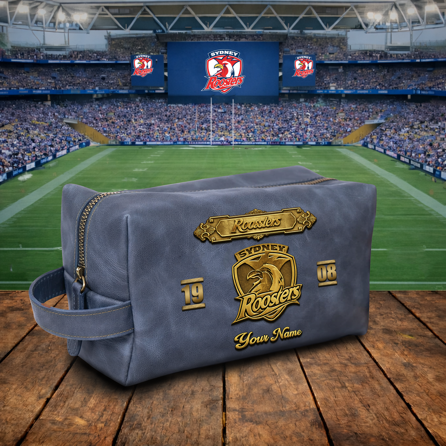 PREMIUM NRL  X SR 3D EMBOSSED LEATHER TOILETRY BAG Limited Edition NDT VHM